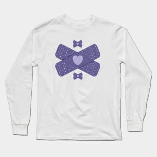 Purple Band Aid Long Sleeve T-Shirt